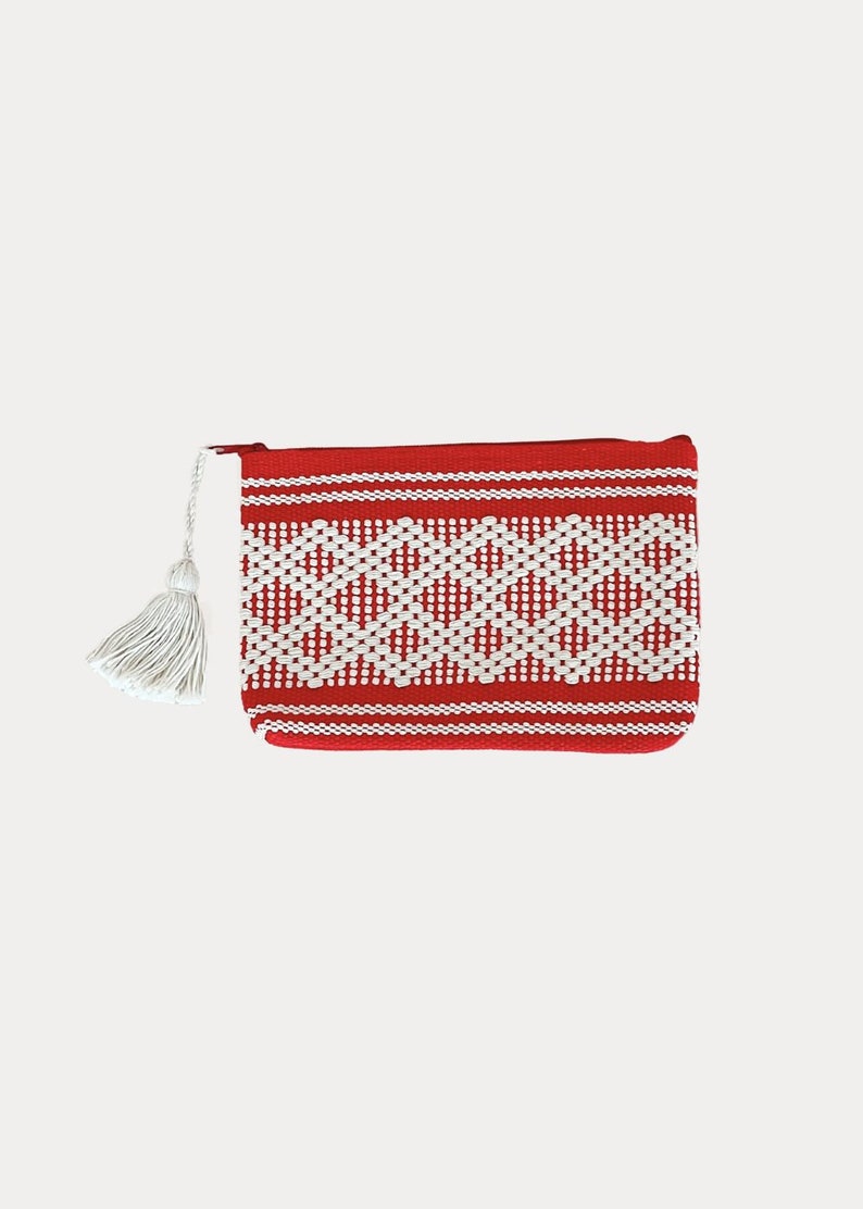 makeup bag toiletry bag pencil case mexican style 100% handwoven special cosmetic gift idea for mom image 1