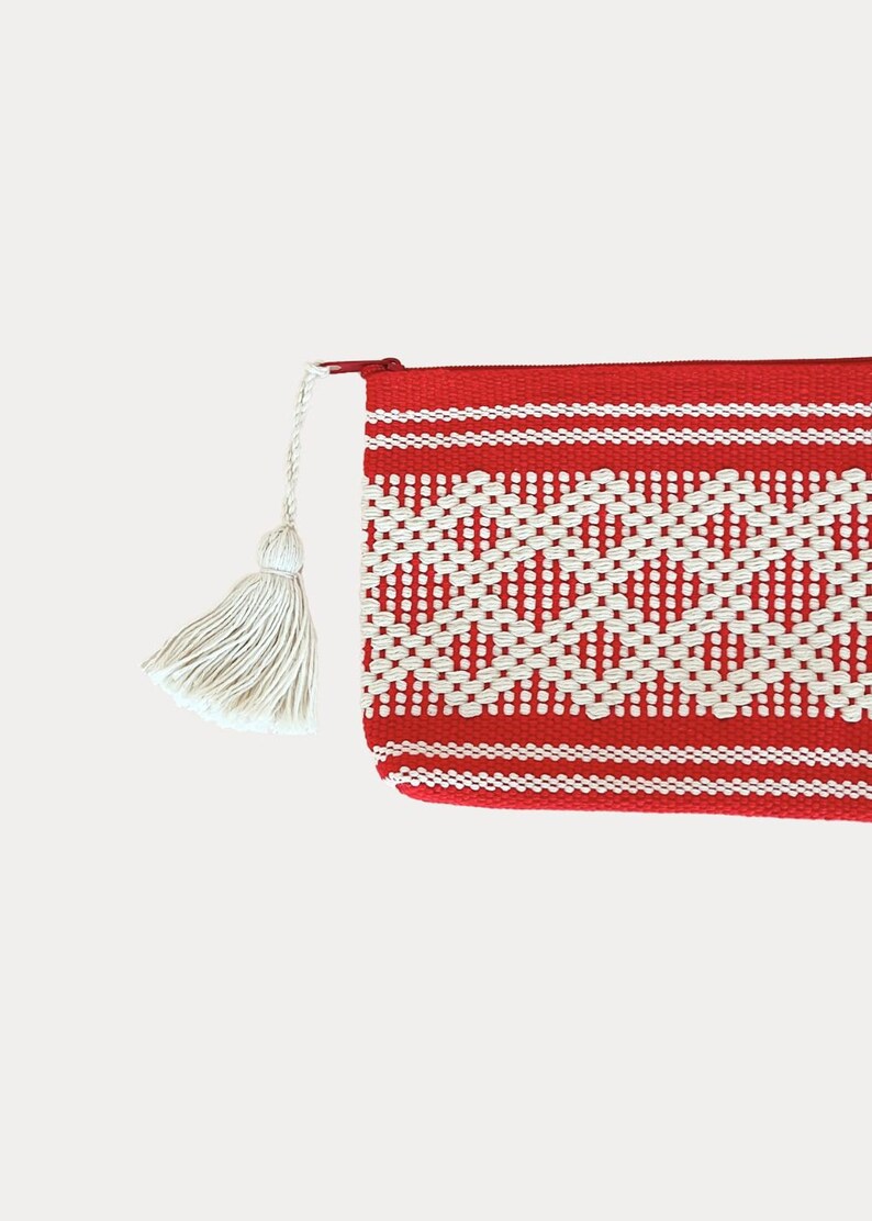 makeup bag toiletry bag pencil case mexican style 100% handwoven special cosmetic gift idea for mom image 2