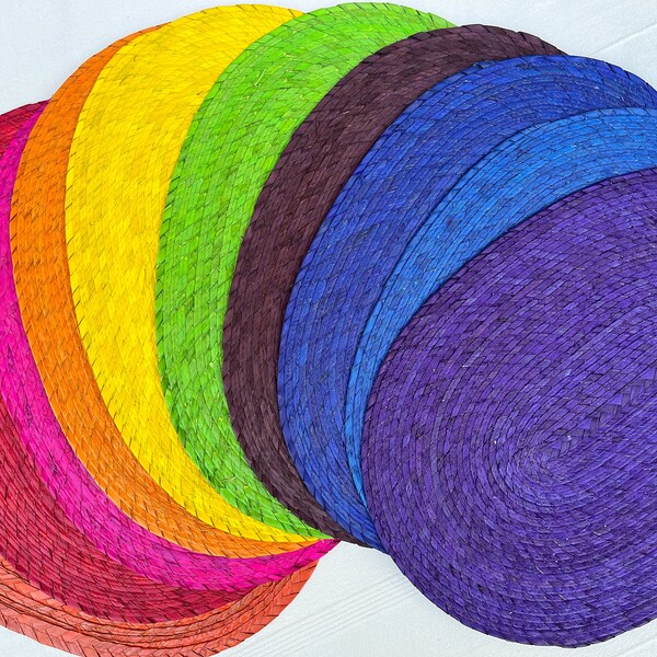 Orange Blue Placemats Etsy