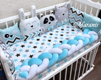 boy crib bumper