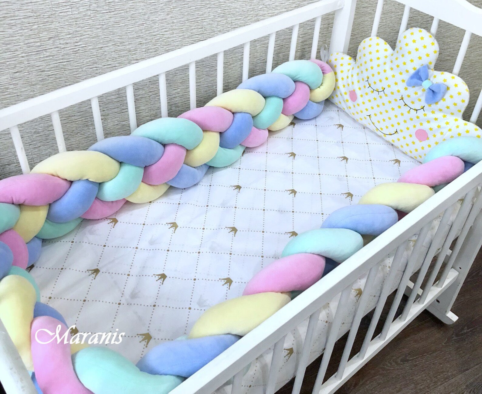 Crib Bumper Pattern Braided crib bumper diy braided crib Etsy