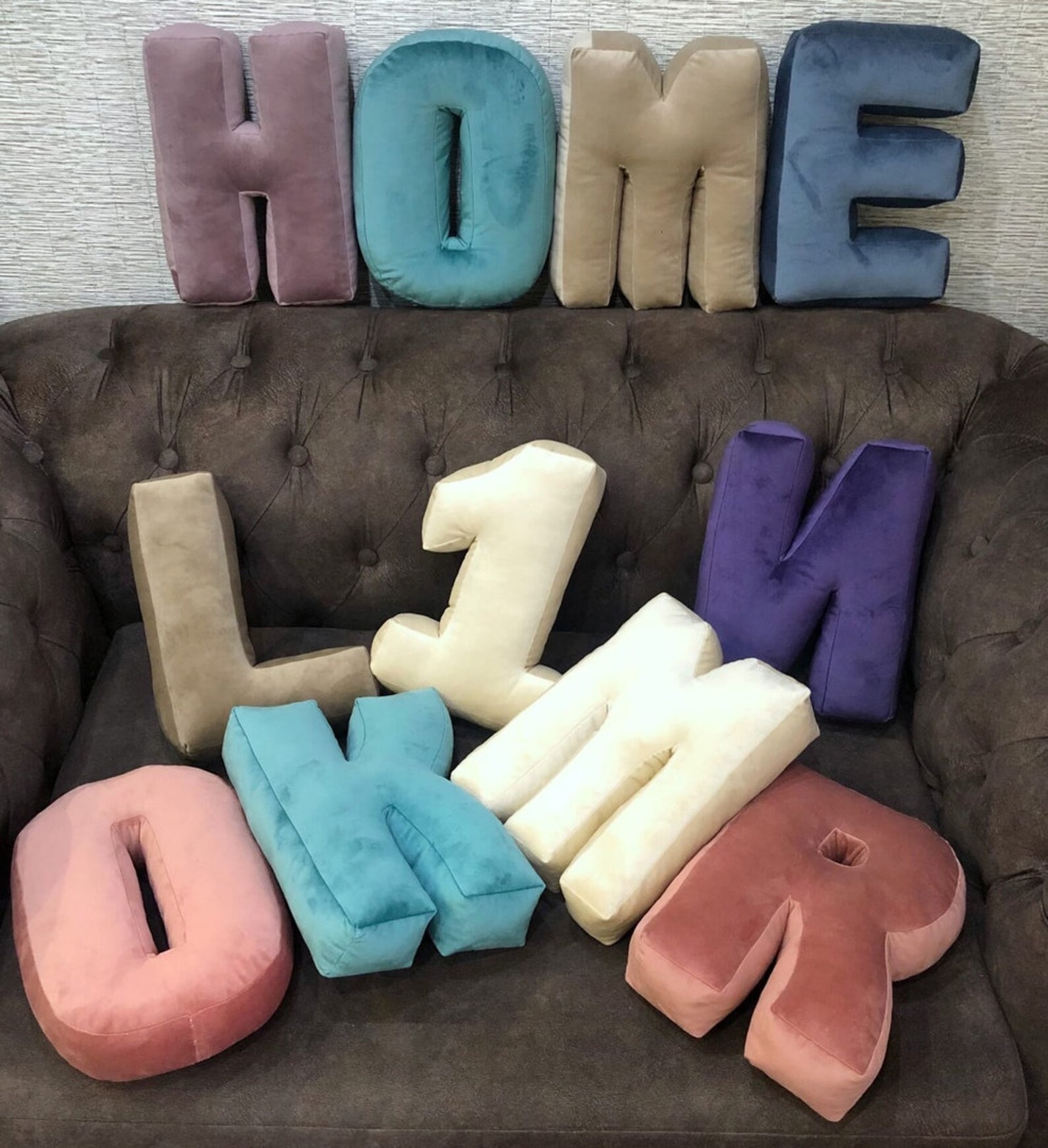 Velvet Letter/Letter pillow/Number pillow/Letter Etsy