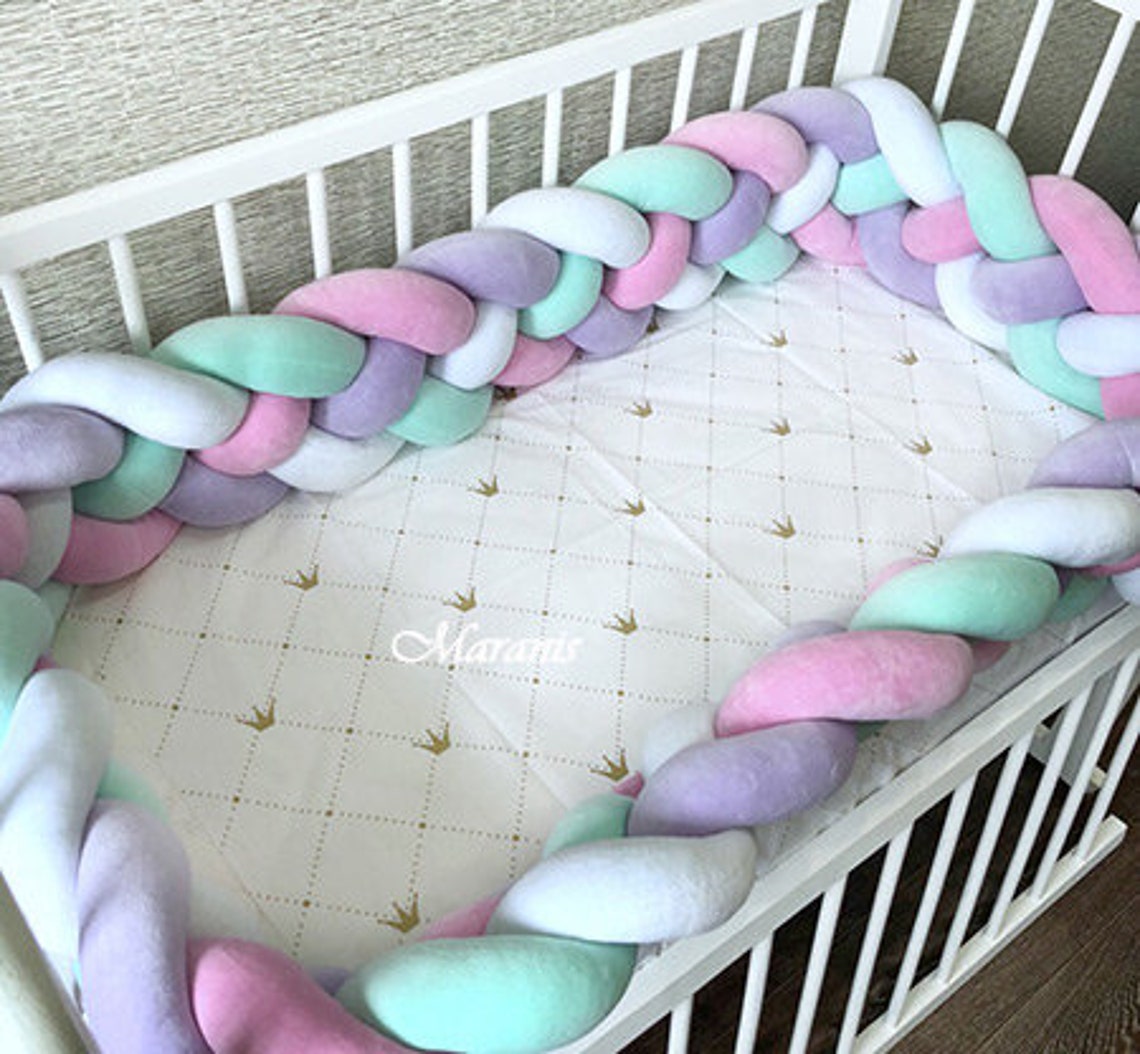 Crib Bumper Pattern Braided Crib Bumper Diy Braided Crib Etsy