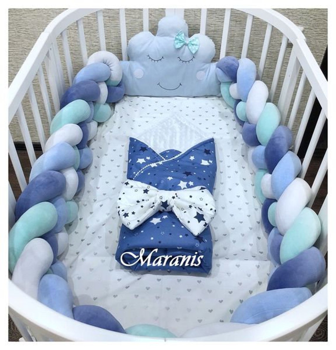 Braided Crib Bumper Pattern Pdf Crib Bumper Cot Bumper Etsy