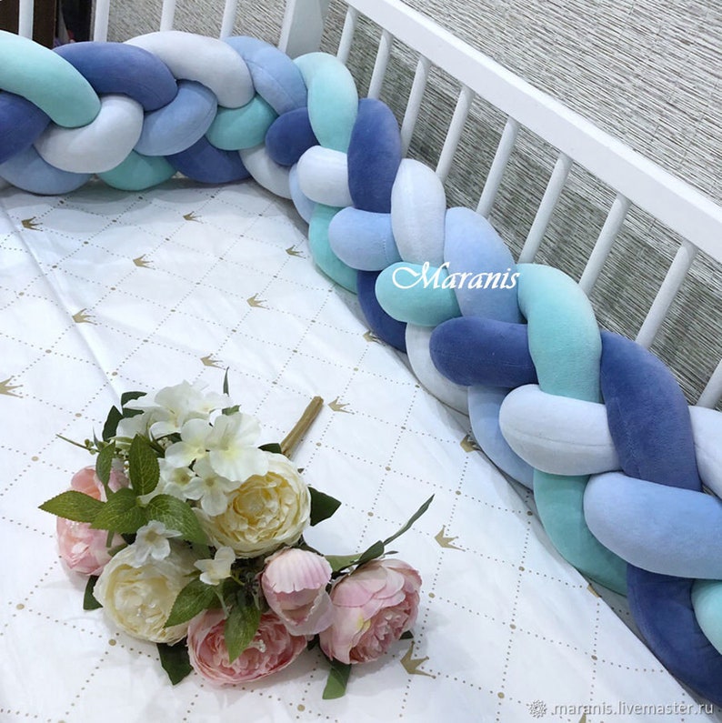 Baby nest for newborn with braided Crib Bumper diy Etsy