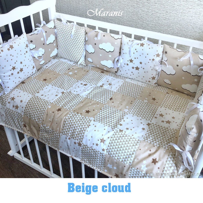 Crib bumper set Cot bumper Bumper set Bumper pad Cot bumper Etsy
