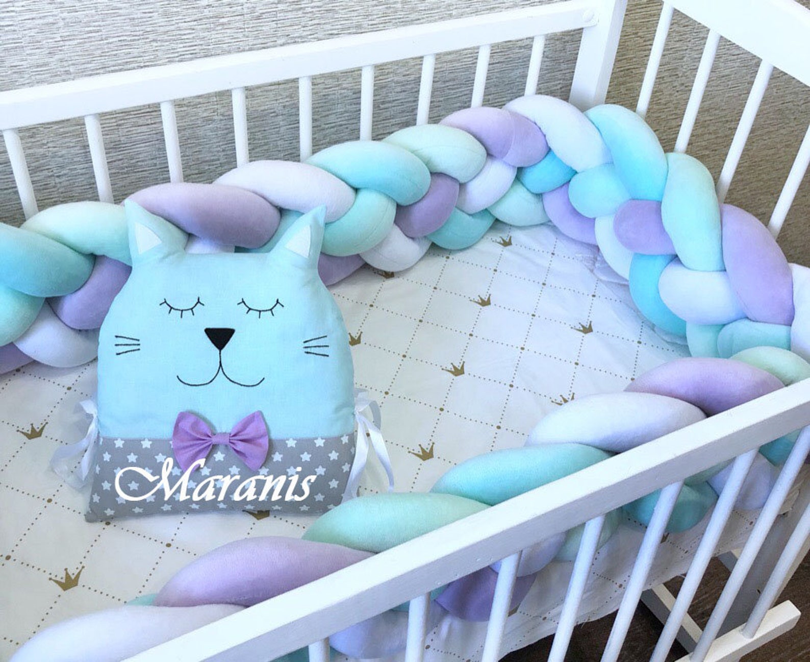 Crib Bumper Pattern Braided crib bumper diy braided crib Etsy