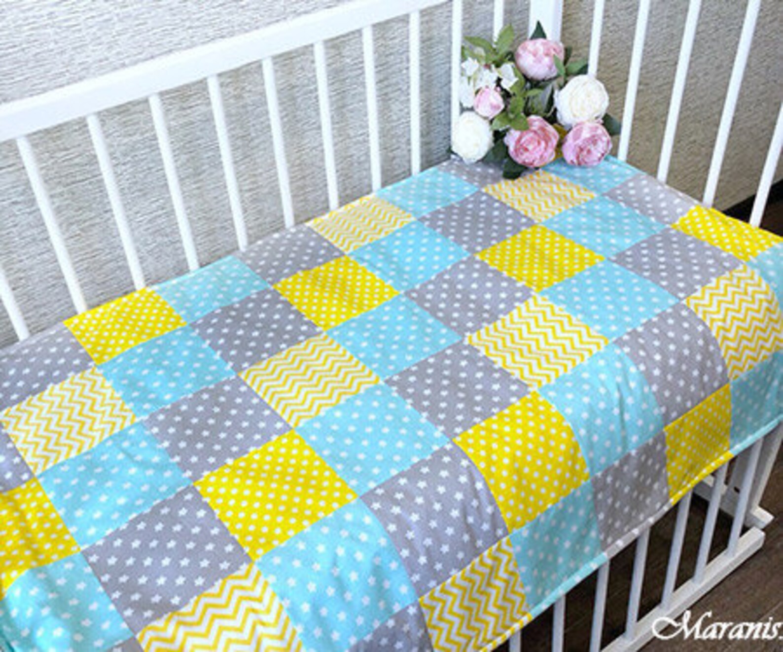 Handmade boy quilt Handmade girl quilt Infant cot quilt Etsy