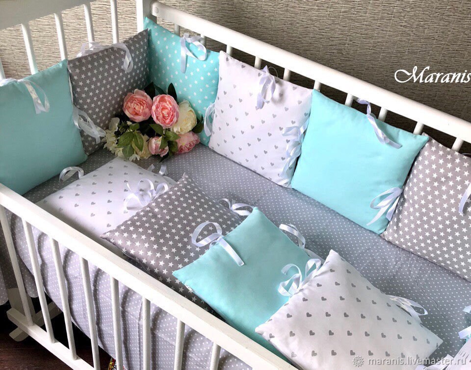 Bumpers pillows bumpers for cribs bumpers in the Etsy