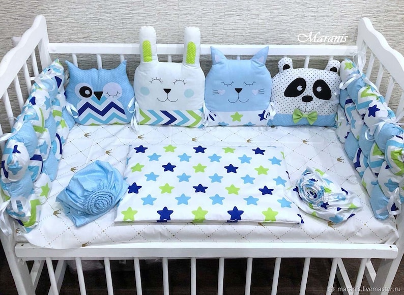 DIY Сат pillow Crib Bumper Pattern Easy to Make pdf bumper Etsy