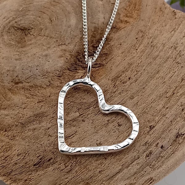 Hammered Heart Necklace