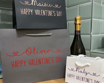 Sacola de presente personalizada para o Dia dos Namorados, design de luxo