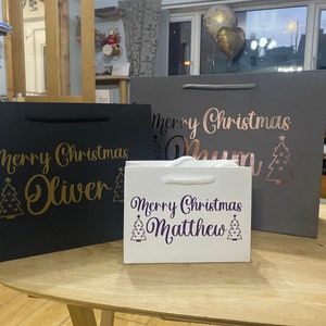 Personalised Christmas luxury gift bags, gifts for him, gifts for her, Christmas gifts