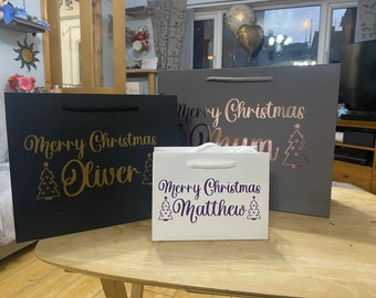 Personalised Christmas luxury gift bags, gifts for him, gifts for her, Christmas gifts
