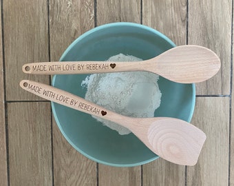 Personalised wooden spoon, personalised baking, gifts for baking, gifts for her, gifts for him, engraved wood spoon, new home gift