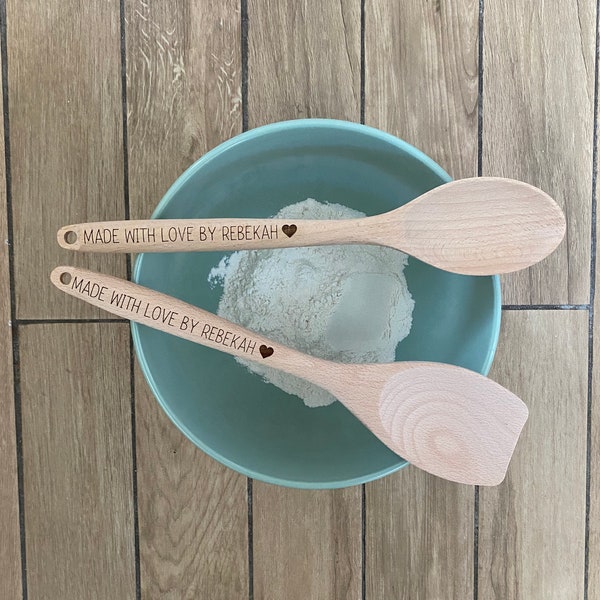 Personalised wooden spoon, personalised baking, gifts for baking, gifts for her, gifts for him, engraved wood spoon, new home gift