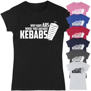 Abs Kebabs Women's T-Shirt | Food Gym Funny Gifts Mum Mother's Day Birthday Gift for Her Crewneck Womenswear