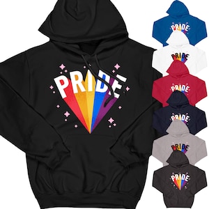 Pride Zoom Hoodie | LGBTQ Gay Lesbian Trans Bisexual Asexual Nonbinary Cute Queer Gift for Her For Him Love is Love Hooded Jumper