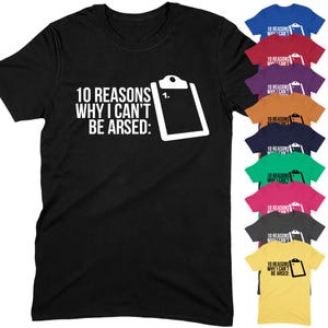 Can&#39;t be Arsed Unisex T-Shirt | Funny Rude Offensive Explicit Gifts Birthday Gift for Him Brother Boyfriend Husband Graphic Print