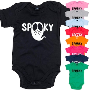Spooky Ghost Organic Baby Vest | Funny Halloween Costume Newborn Gift Birth Baby Shower Cute Baby Boy Girl Announcement