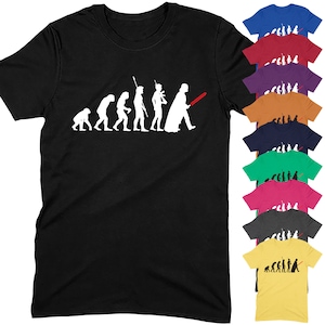 -shirt Evolution Vador | Cadeau Star Wars Dark Vador pour lui pères papa enfants cadeaux drôles frère petit ami mari imprimé graphique col rond