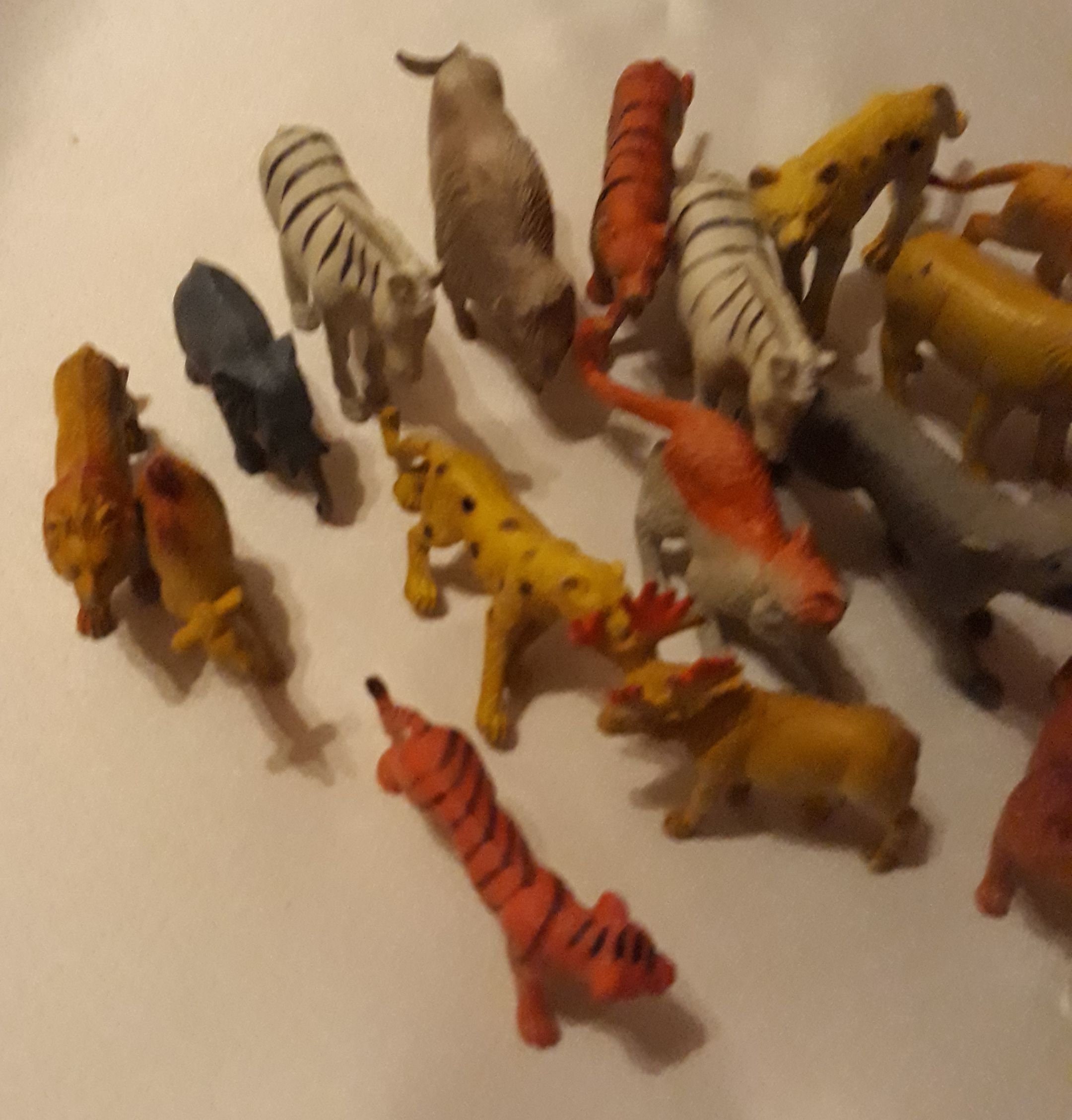 Vintage 80s Set of 30 Pieces Animals Toys,set Rubber Wild Animals