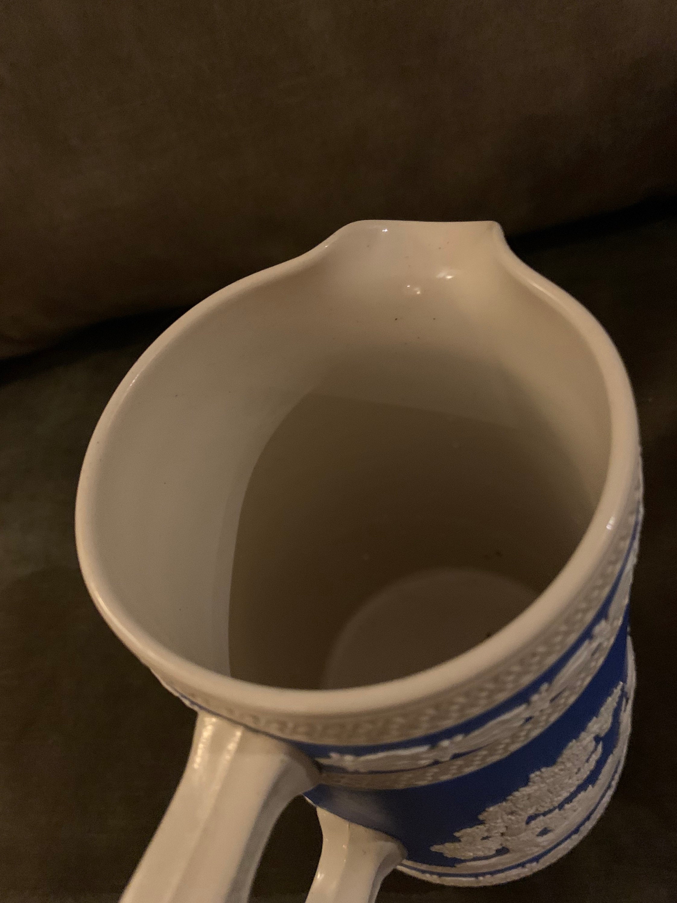 Copeland Spode Blue Jasperware Tall Pitcher of a Hunting Scene Etsy UK