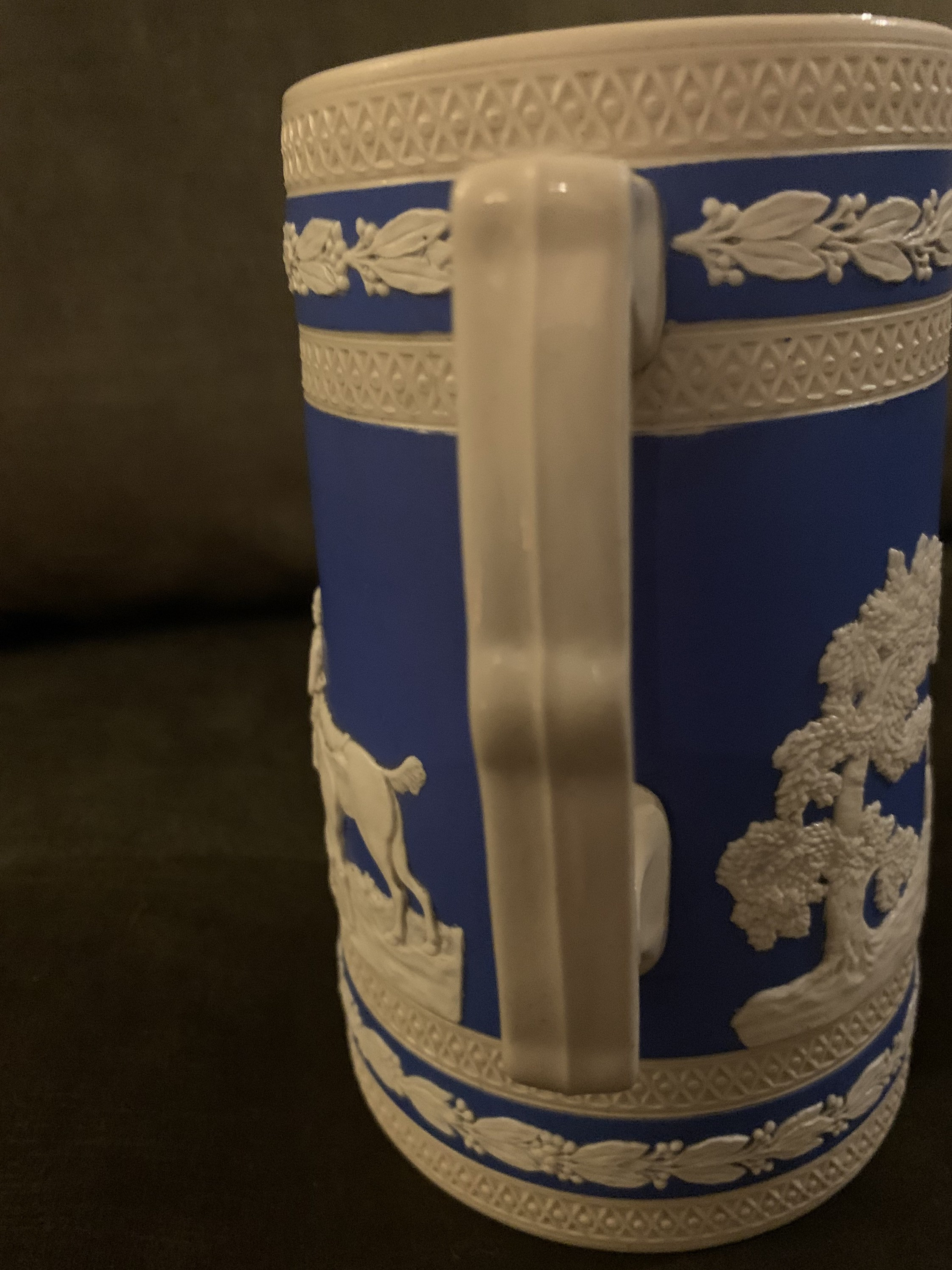 Copeland Spode Blue Jasperware Tall Pitcher of a Hunting Scene Etsy UK