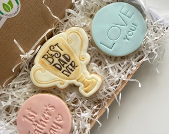 Father’s Day cookies |1st Father’s Day gifts Father's Day letterbox cookie gifts for Grandad, Step-Dad, Super Dad, Best Dad