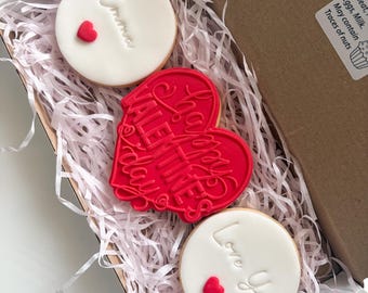 Personalised Valentine’s Cookies • Biscuit Gift Box for Her or Him