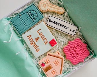 Personalised New Home Cookies, Housewarming Gift, New Home Biscuits, Moving House Gift, Letterbox Gift Box