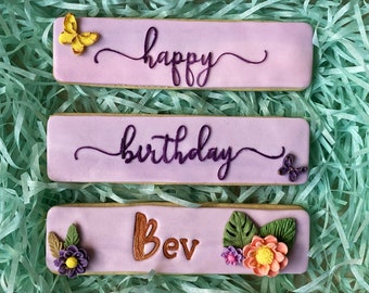 Personalised Birthday Cookies • Vanilla Sugar Cookie Gift Box • Letterbox-Friendly Treat for Friends & Family