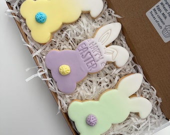 Easter cookies |Easter Bunnies biscuits | Letterbox-friendly Easter treats| Easter Egg hunt treats | Easter gifts for kids |
