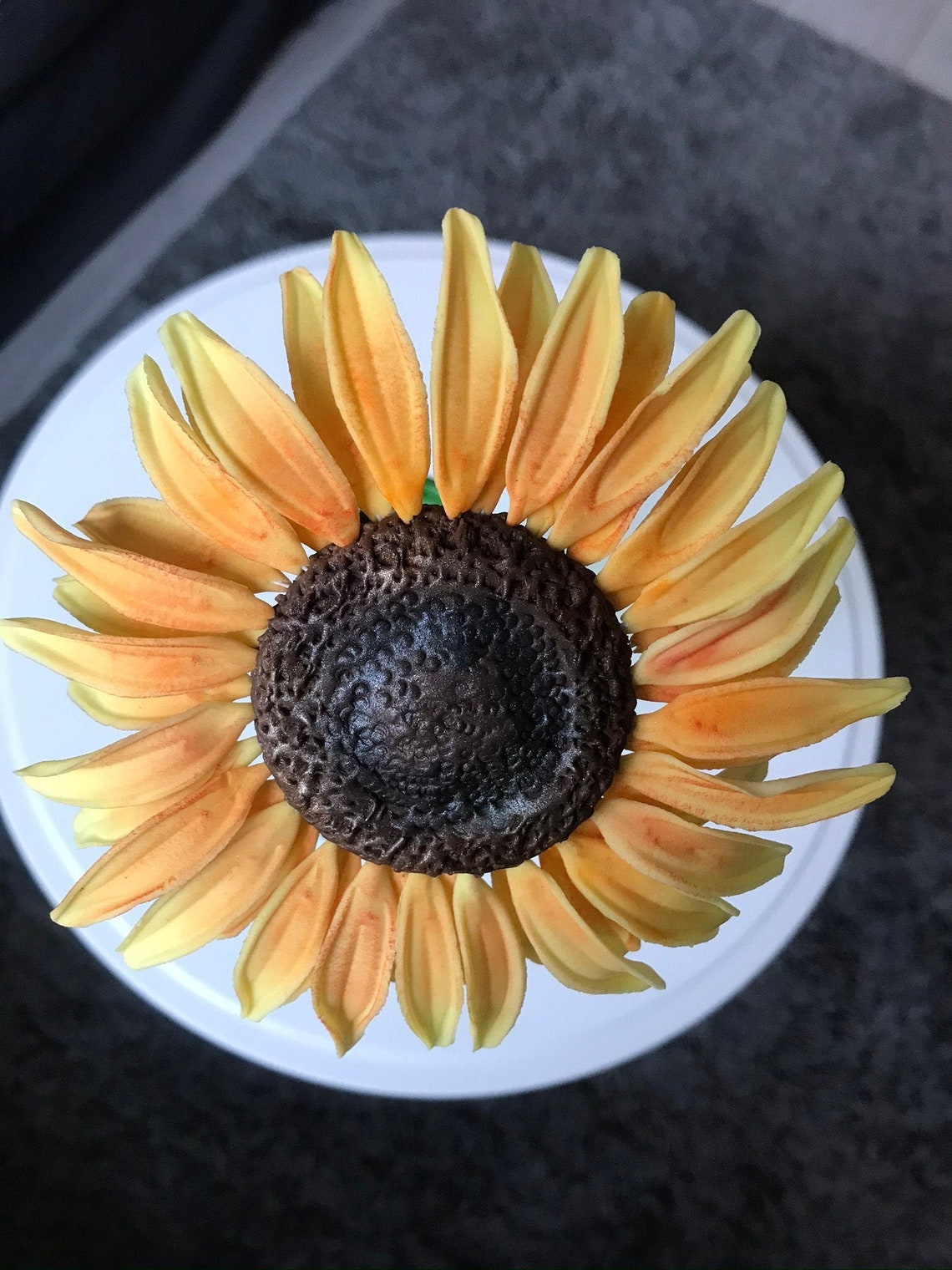 SUNFLOWER Handmade edible sugar flowers for cake decoration. Etsy