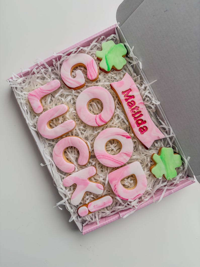 Galletas personalizadas de buena suerte / Regalo de buena suerte / Mucha suerte / Regalos para un nuevo trabajo / Examen / Prueba de conducir / Entrevista de trabajo / Regalos de despedida imagen 9