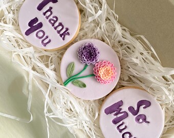 Personalised Thank You Cookies & Biscuits - Customised Gratitude Gifts for Teachers, Corporate Team gifts