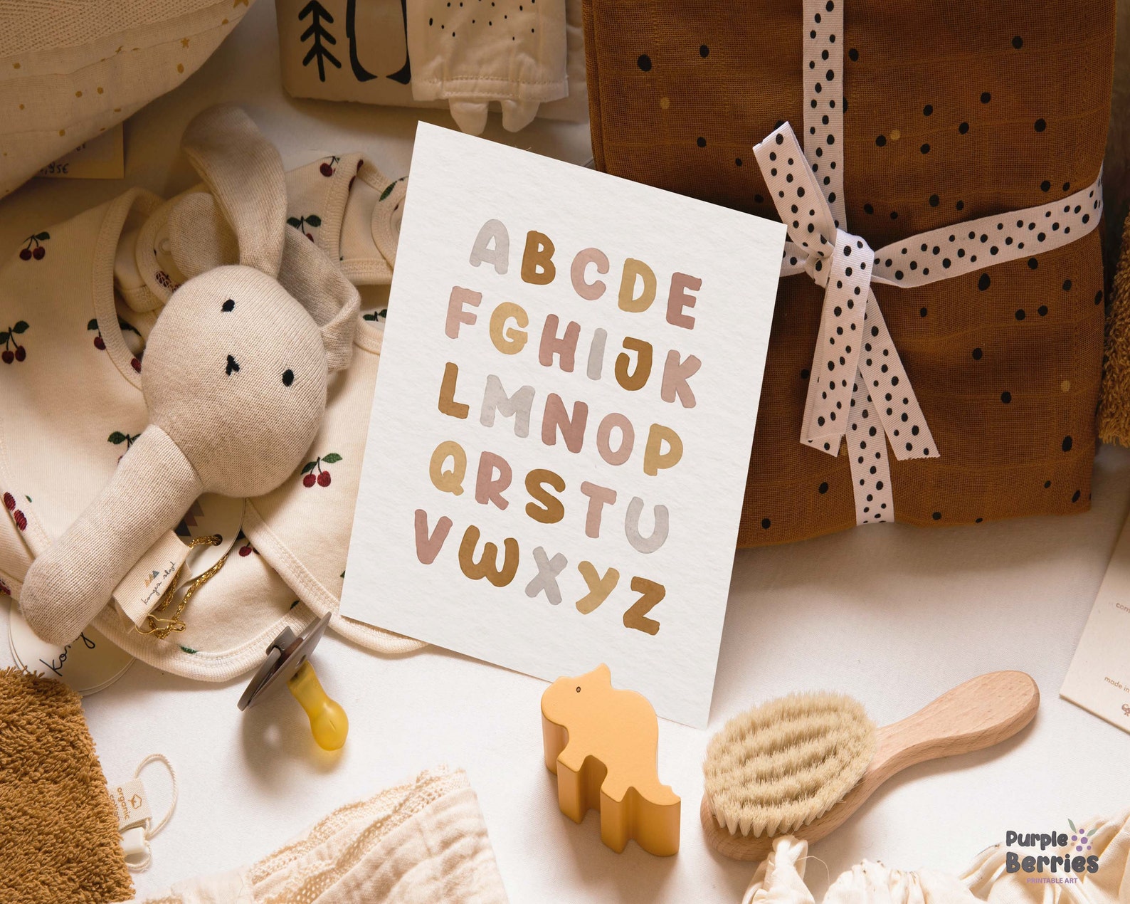 Boho Alphabet Poster, Kids Playroom Educational Poster, Learning ABC ...