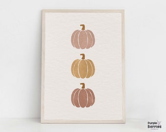 Boho Halloween Nursery Print, Pumpkins Printable Wall Art, Thanksgiving Fall Decoration, Holidays Children Playroom art, Halloween Gift Idea