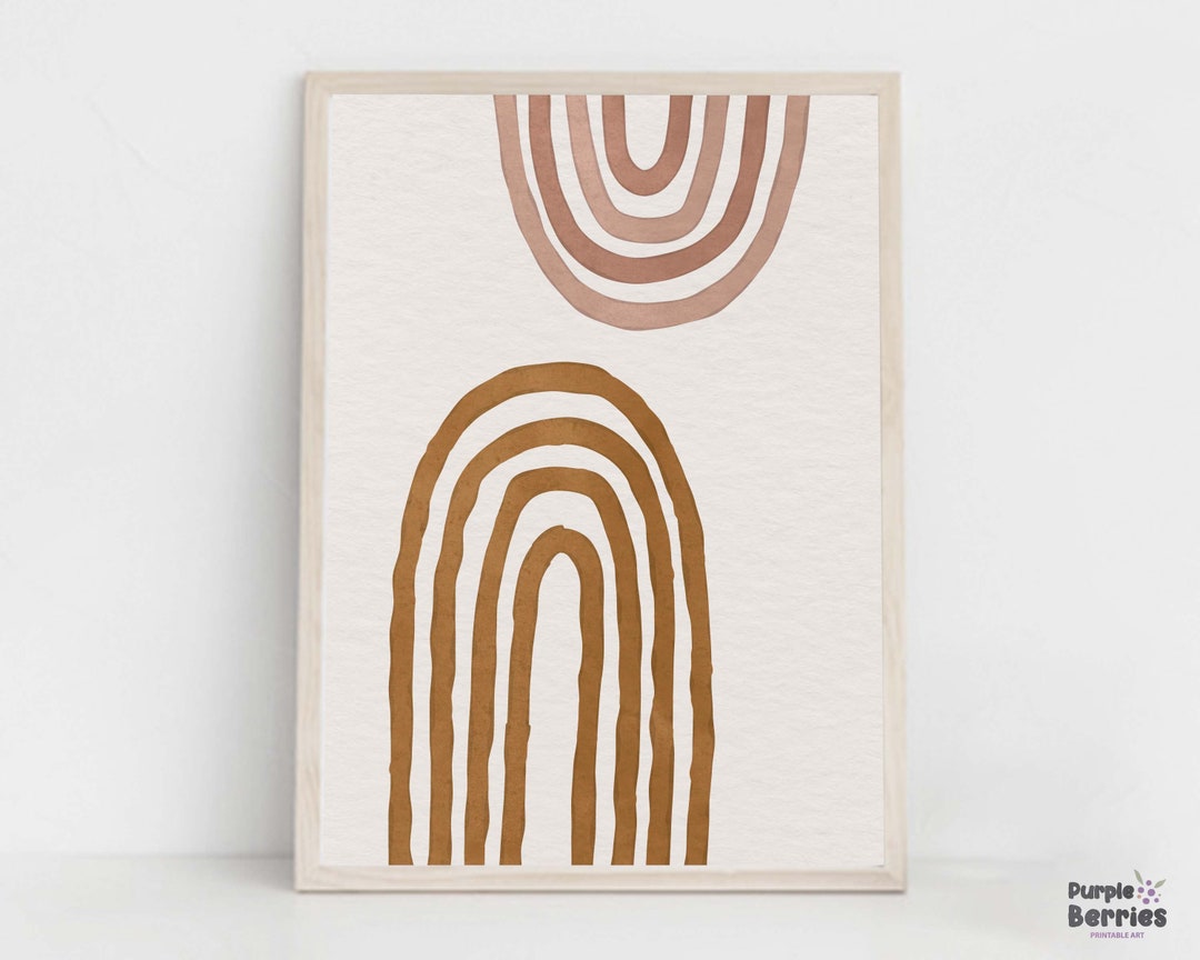 Boho Rainbows Nursery Art Print, Gender Neutral Printable Wall Art ...