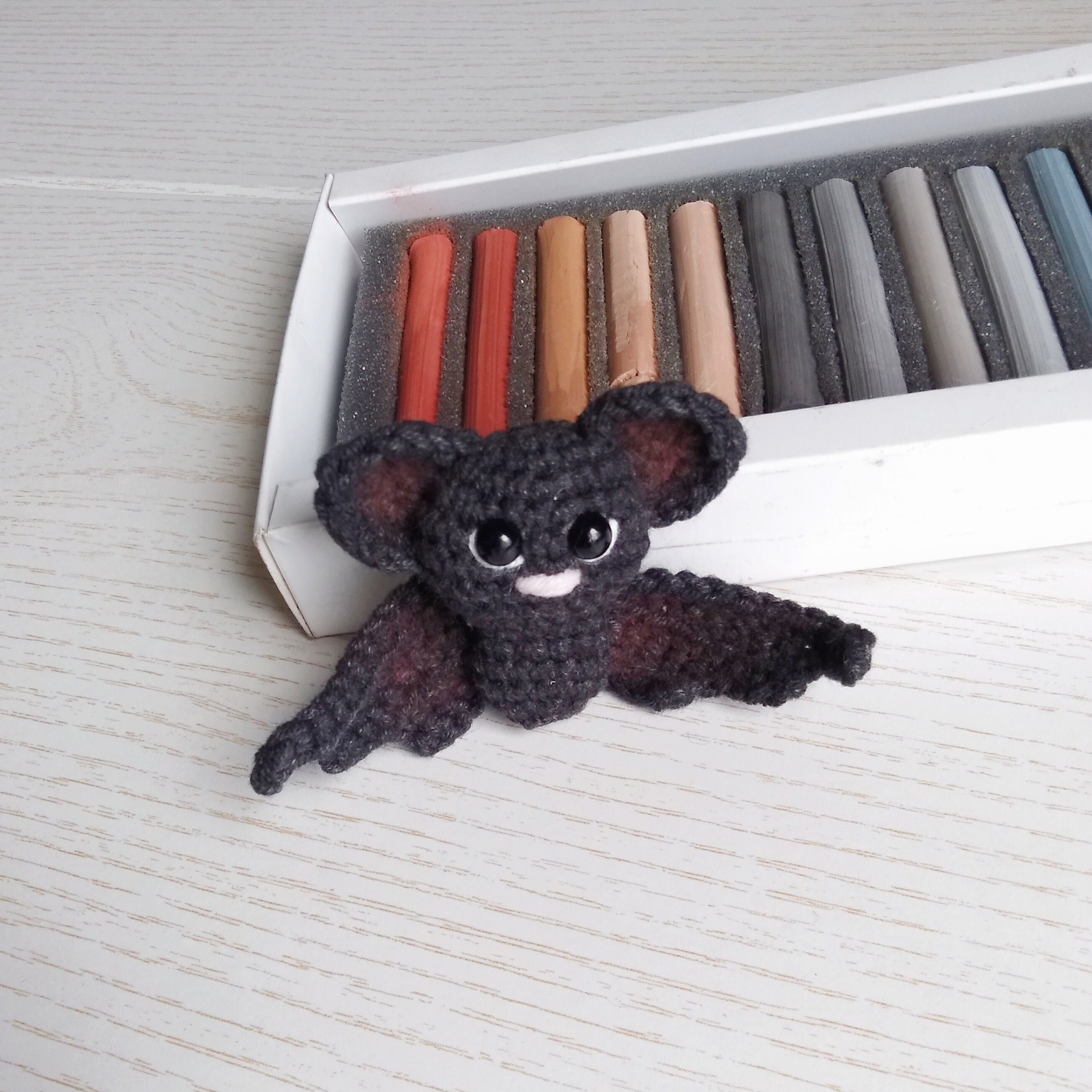Crochet bat pattern miniature bat toys pattern bat pin diy Etsy