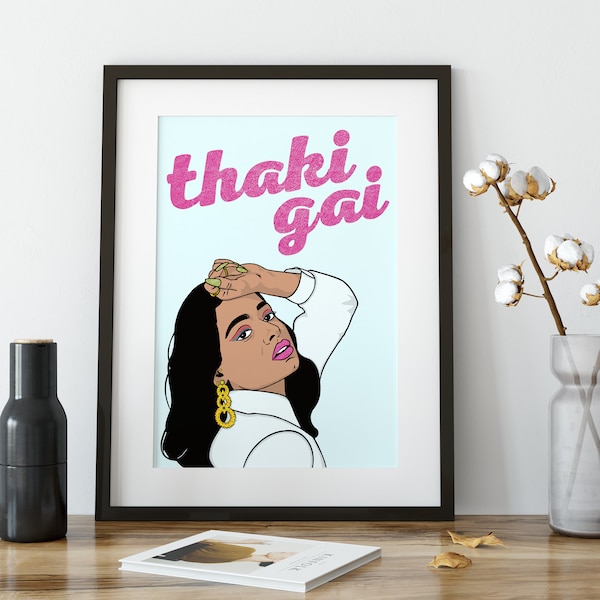 Indian Desi Wall Art Print Poster - Thaki Gai