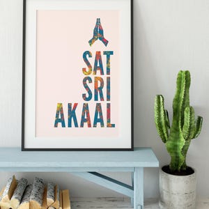 Wall Art Print for Indian Cultural Decor Gift South Asian Gujarati Desi Hindu Spiritual Colourful Ethnic Vibrant Modern Artwork Poster