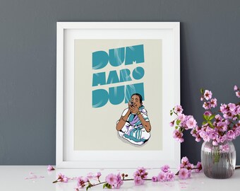 Dum Maro Art Print | Bollywood Retro | Indian Cinema Poster | Desi Home Decor Gift