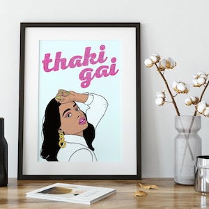 Thaki Gai Print | Desi Expression | Indian Pop Art | South Asian Home Decor | Gujarati Gift