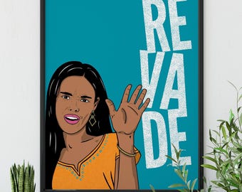 Re Va De Print / Expresión Gujarati / Arte Pop Desi Indio / Regalo de Decoración para el Hogar del Sur de Asia