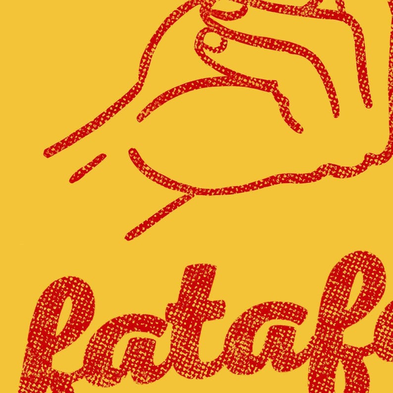 Fatafat Print | Yellow | Indian Pop Art | Desi Home Decor | South Asian Typography Gift image 3