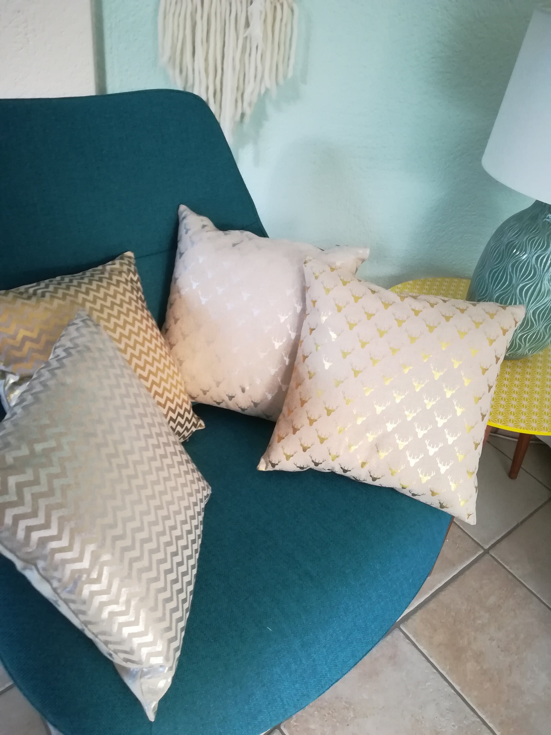 Housse de Coussin en Coton Épais Déco Noël