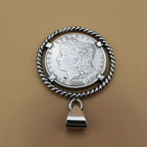 USA one dollar coin, silver 925 pendant, USA 1 dollar replica, USA 1 shops dollar 1881...