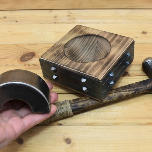 Goldsmith tools, vintage jewelry shops tools, silversmith hammer, wood dapping block, anvil…
