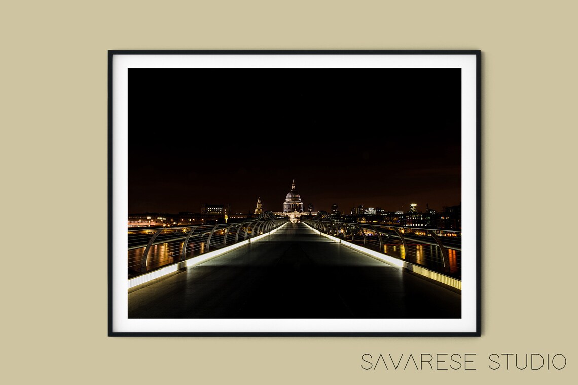 Millennium Bridge London London Wall Art Wall Art London Etsy UK